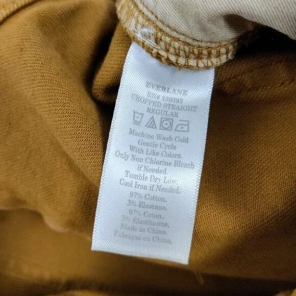 Everlane tapenade cropped straight tall pants size 00 - Picture 8 of 8